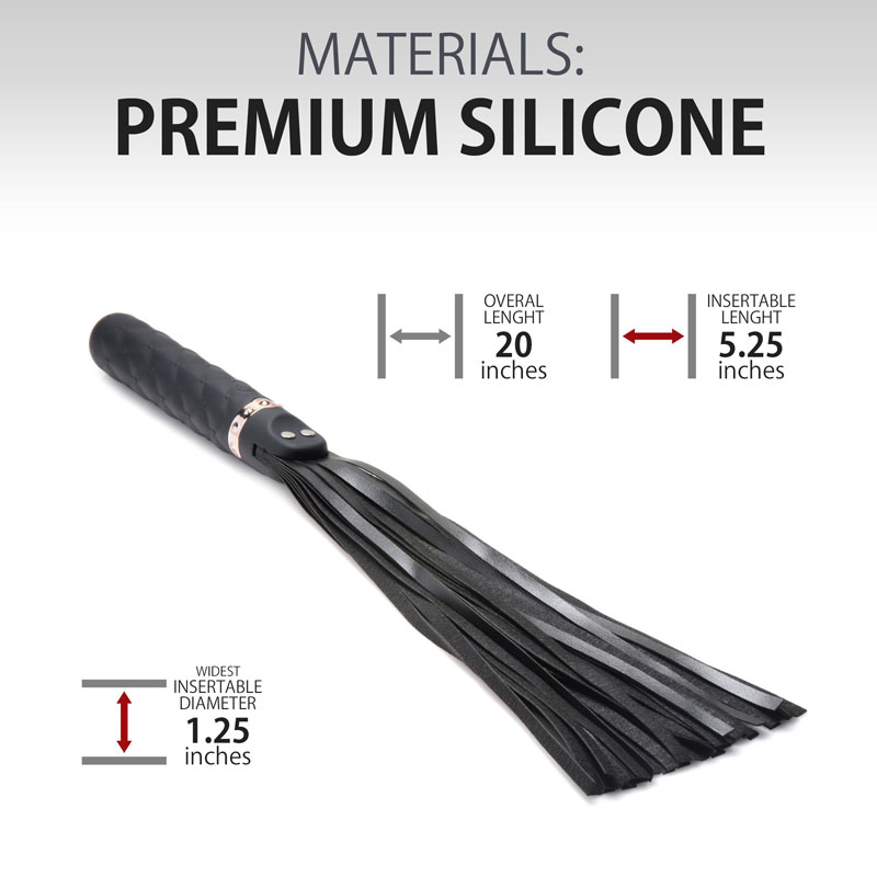 9X Vibrating Silicone Dildo Flogger - Image 5