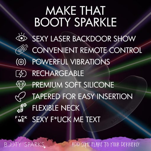 28X Laser Fuck Me Silicone Anal Plug with Remote Control - Small - Image 4