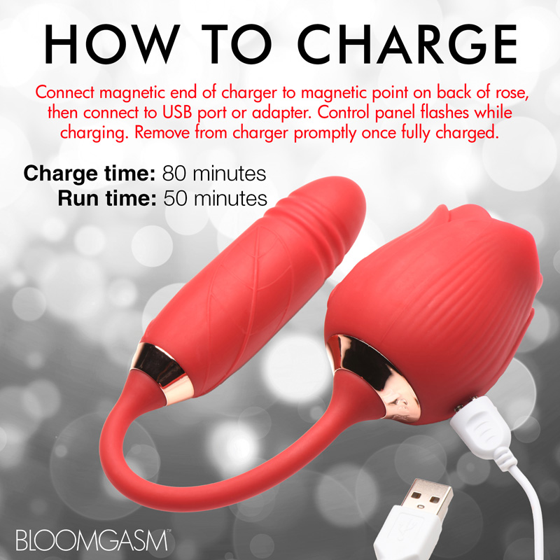 10X Romping Rose Suction and Thrusting Vibrator - Image 11
