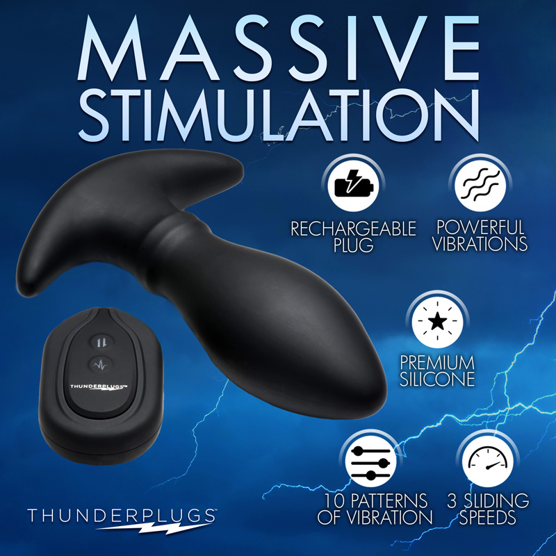 Rim Slide 10X Sliding Ring Silicone Butt Plug with Remote - Image 5