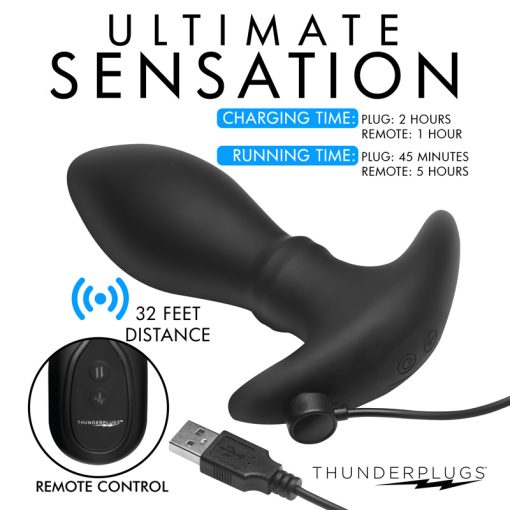 Rim Slide 10X Sliding Ring Silicone Butt Plug with Remote - Image 9