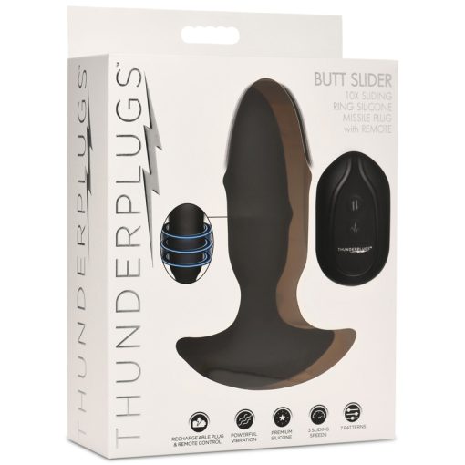 10X Sliding Ring Silicone Missile Plug with Remote - Image 11