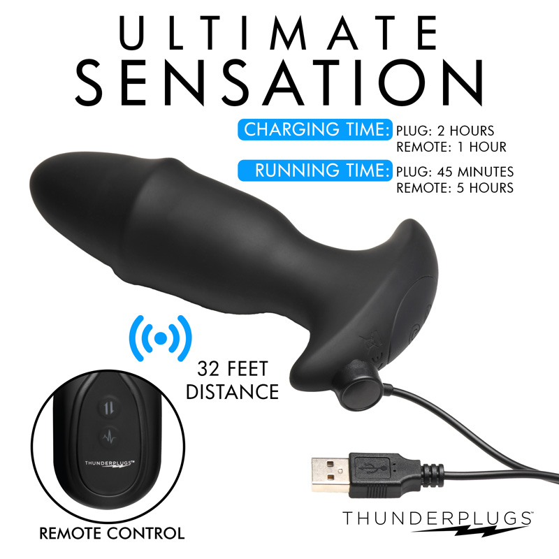 10X Sliding Ring Silicone Missile Plug with Remote - Image 9