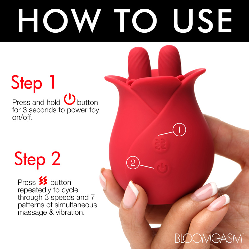 10X Fondle Massaging Rose Silicone Clit Stimulators - Image 9