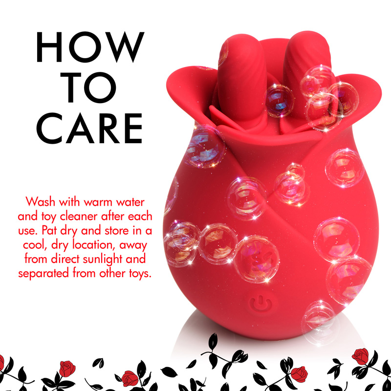 10X Fondle Massaging Rose Silicone Clit Stimulators - Image 10