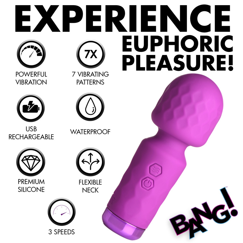 10X Mini Silicone Wand - Purple - Image 5