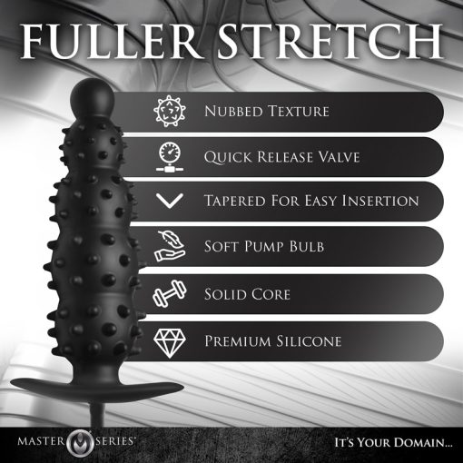 Ass Puffer Nubbed Inflatable Silicone Anal Plug - Image 4