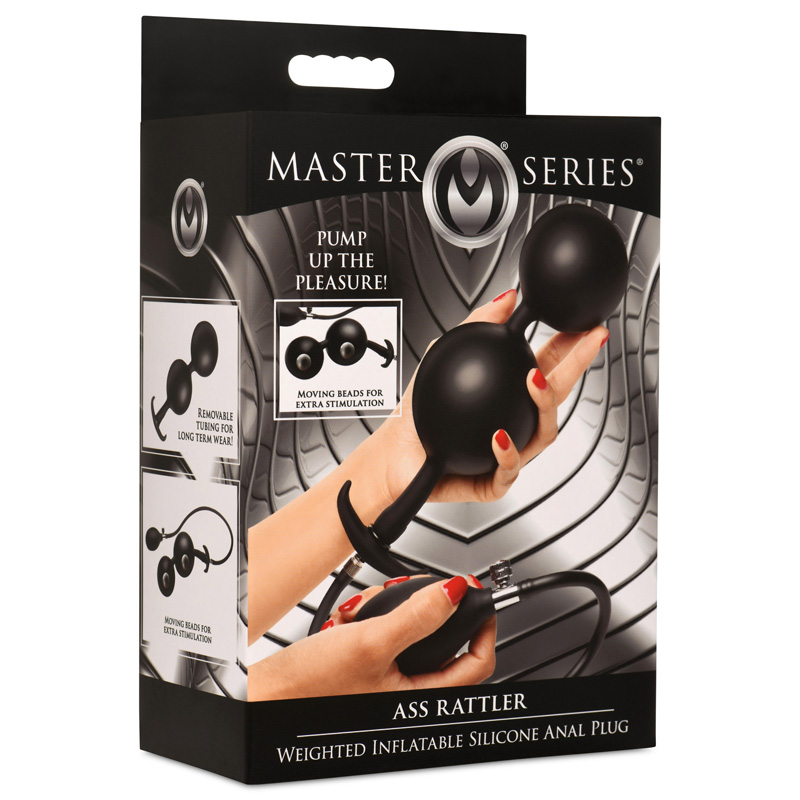 Ass Rattler Weighted Inflatable Silicone Anal Plug - Image 9