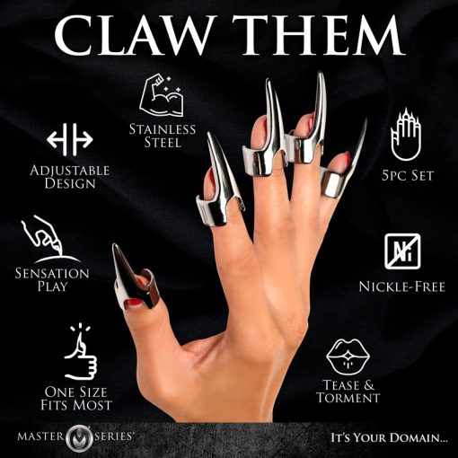 Clawed 5pc Sensation Play Rings - Image 5