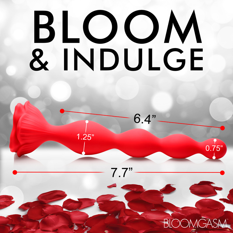 9X Beaded Bloom Silicone Rose Vibrator - Image 4