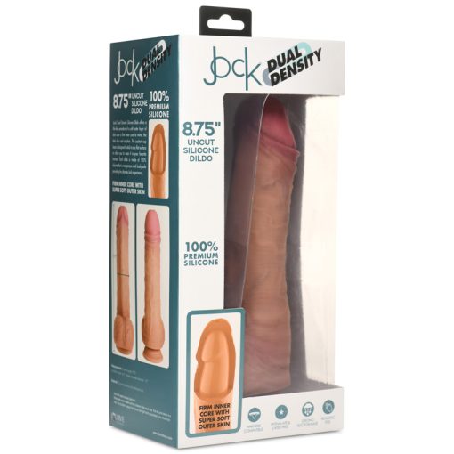 8.75 Inch Dual Density Uncut Dildo with Balls - Image 9