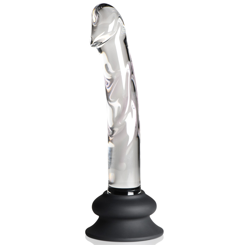 Glass Dildo with Silicone Base - 7 Inch - Image 8