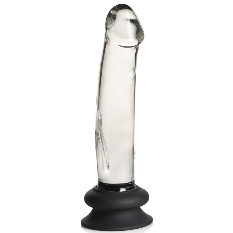 Glass Dildo with Silicone Base - 7.6 Inch - Image 8
