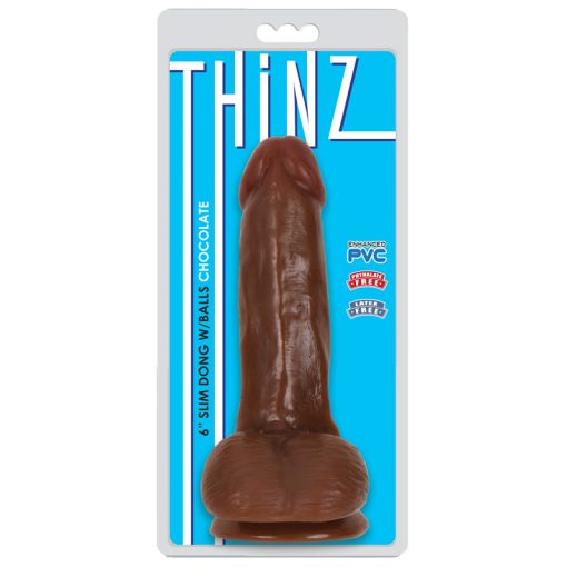 6 Inch Slim Dildo with Balls - Medium - Image 2