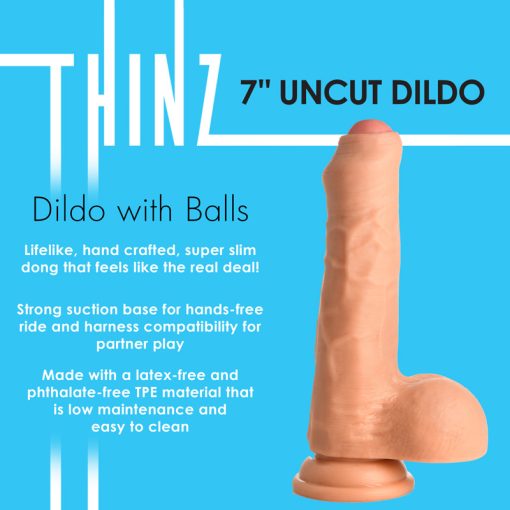 7 Inch uncut Dildo with Balls - Image 2