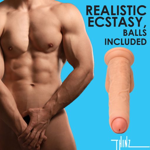 8 Inch uncut Dildo with Balls - Image 3