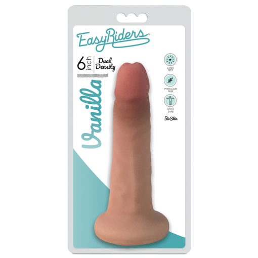 Easy Riders 6 Inch Dual Density Dildo - Flesh - Image 2