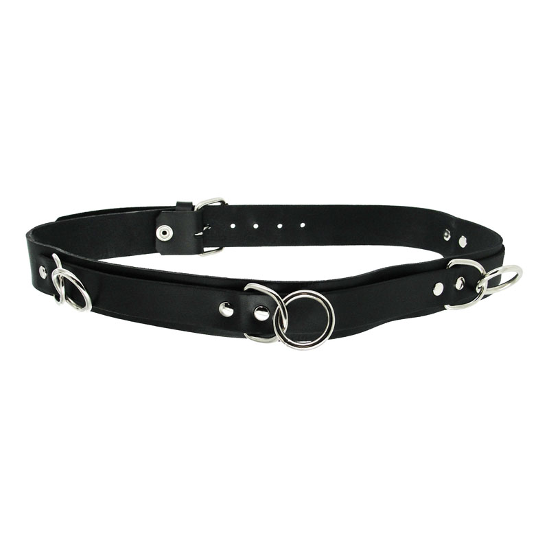 Strict Leather Punk Bondage Belt - Image 2