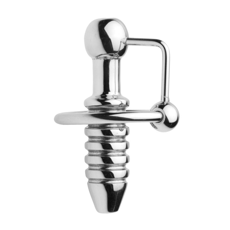 XL Ribbed Urethral Sound with Hollow Core - Image 2