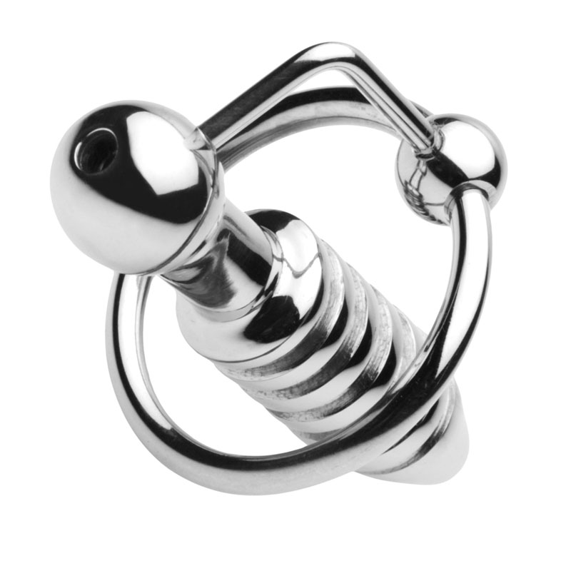 XL Ribbed Urethral Sound with Hollow Core - Image 3