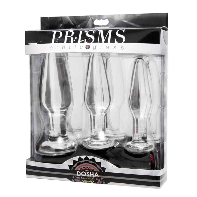 Dosha 3 Piece Glass Anal Plug Kit - Image 9