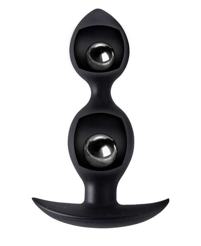 Orbs Steel Weighted Duotone Silicone Anal Plug - Image 3