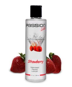 Passion Licks Strawberry Water Based Flavored Lubricant - 8 oz