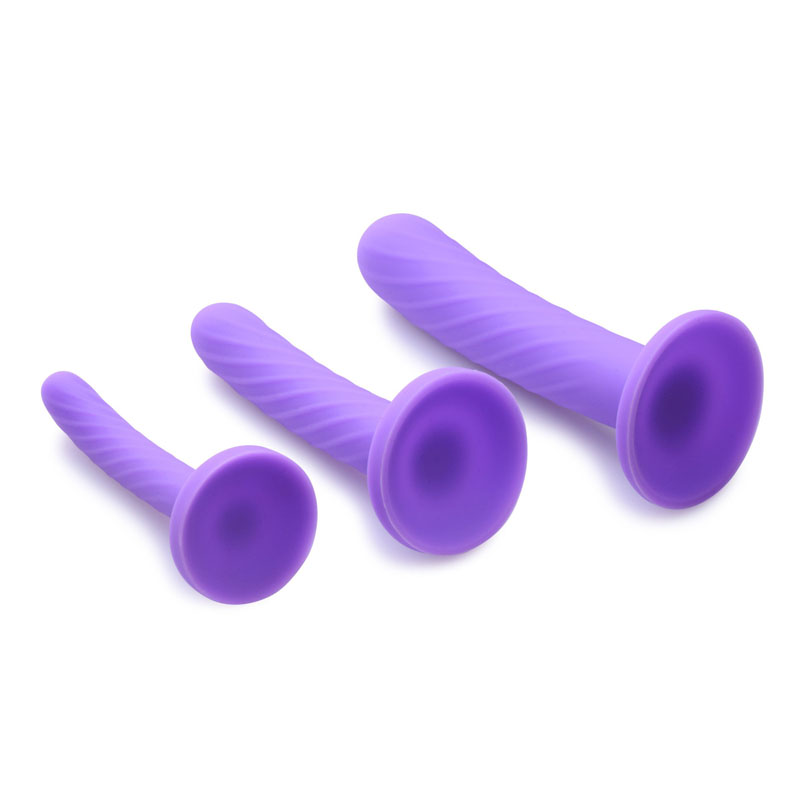 Tri-Play 3 Piece Silicone Dildo Set - Image 2