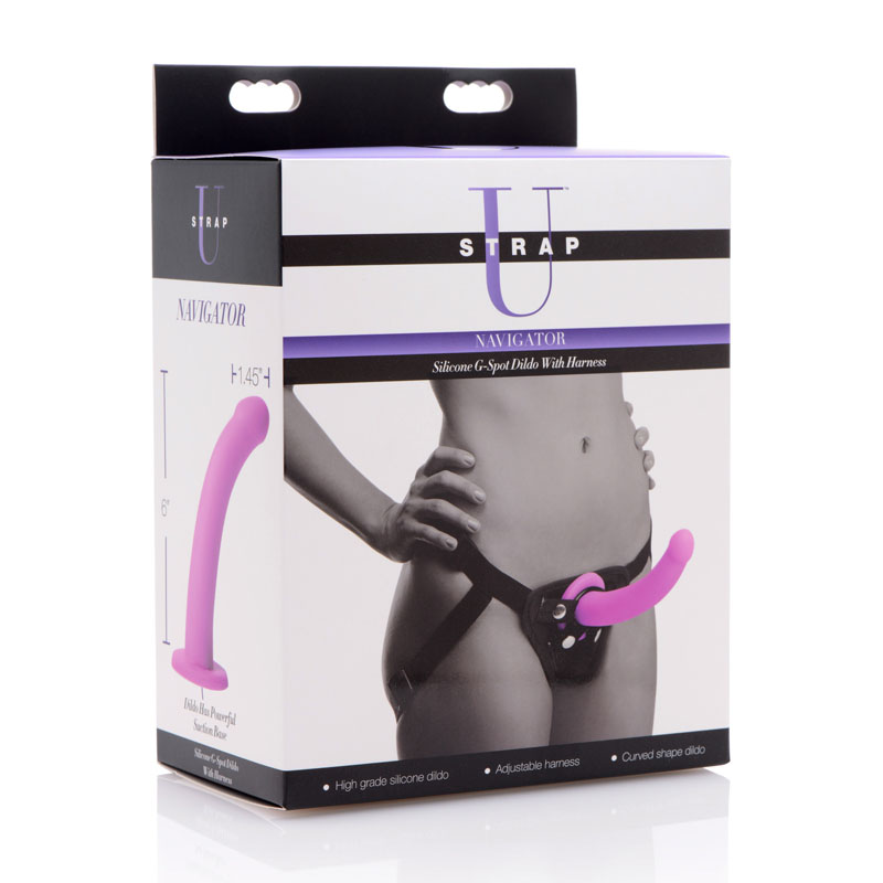 Navigator Silicone G-Spot Dildo with Harness - Image 6