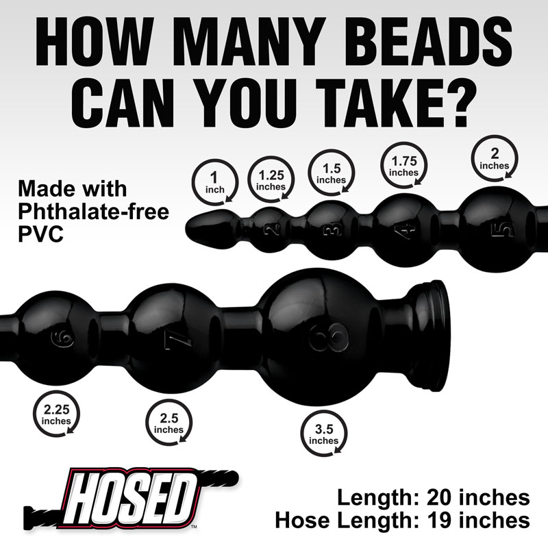 Hosed 19 Inch Graduated Bead Anal Snake - Image 4