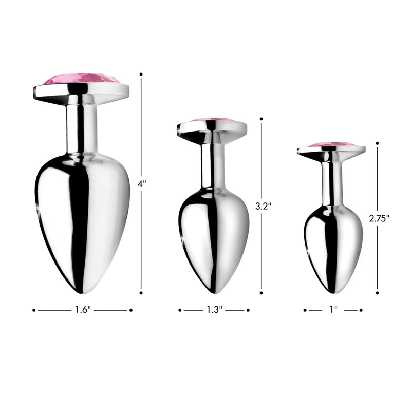 Pink Gem Anal Plug- Medium - Image 3