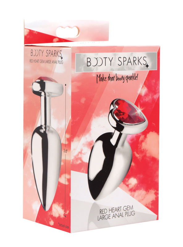 Red Heart Gem Anal Plug- Large - Image 5