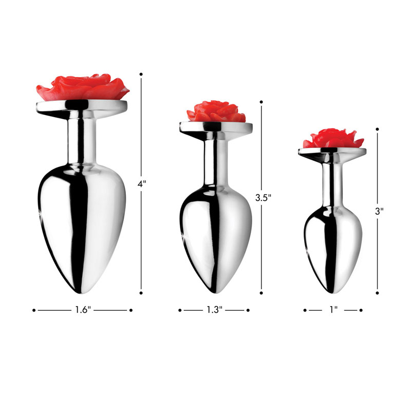Red Rose Anal Plug- Small - Image 3
