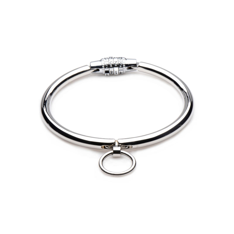 Stainless Steel Combination Lock Slave Collar - Image 3