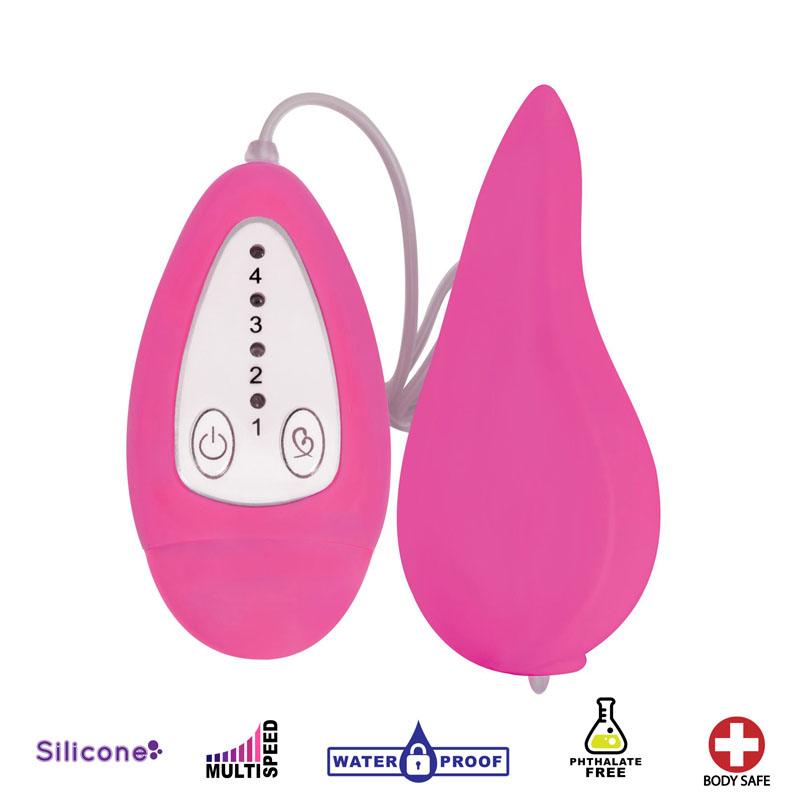 Groove Smooth Silicone Remote Vibe- Pink - Image 2