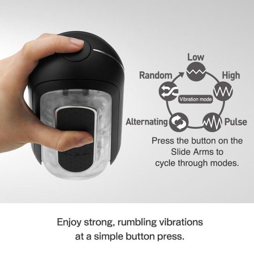 Flip 0-Zero Electronic Vibration Stroker- Black - Image 3