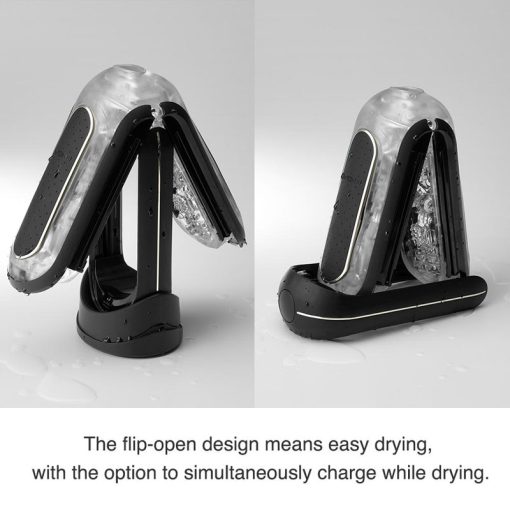 Flip 0-Zero Electronic Vibration Stroker- Black - Image 6