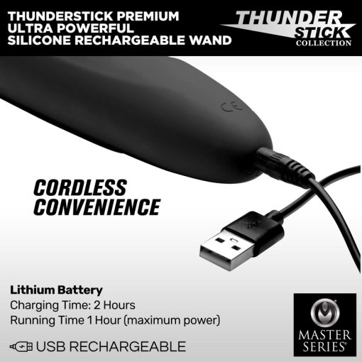 Thunderstick Premium Ultra Powerful Silicone Rechargeable Wand - Image 5