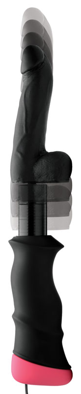 Mega-Pounder Hand-held Thrusting Silicone Dildo - Image 3