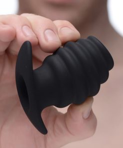 Hive Ass Tunnel Silicone Ribbed Hollow Anal Plug - Small