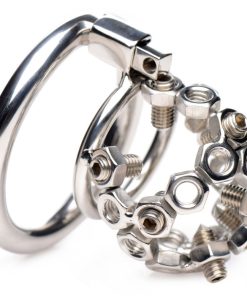 Bolted Chastity Cage with Spikes