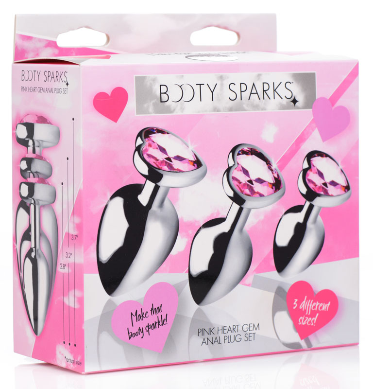 Pink Heart Anal Plug Set - Image 5