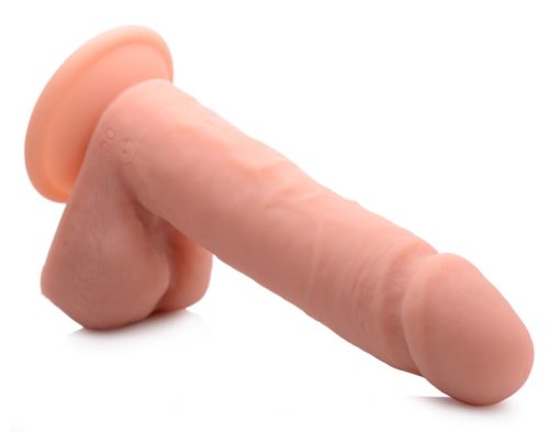 Big Shot Vibrating Remote Control Silicone Dildo with Balls - 8 Inch - Image 3