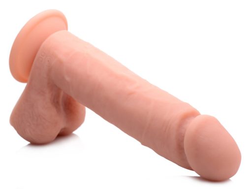 Big Shot Vibrating Remote Control Silicone Dildo with Balls - 9 Inch - Image 3
