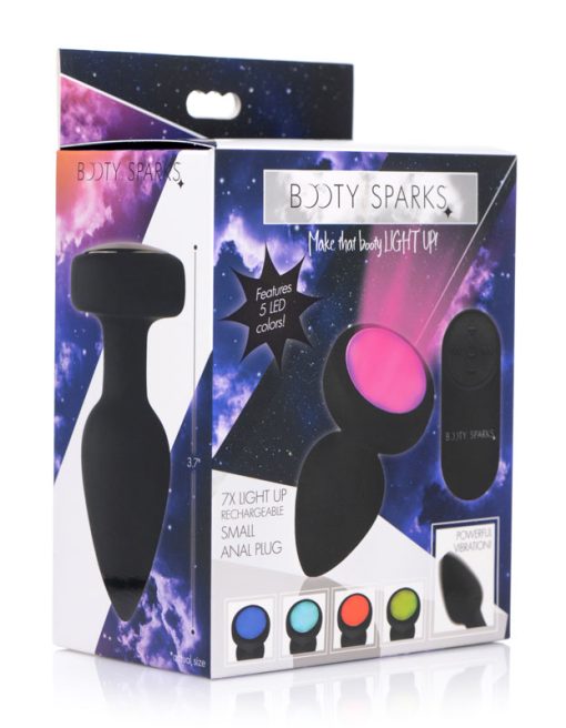 7X Light Up Rechargeable Anal Plug - Small - Image 11
