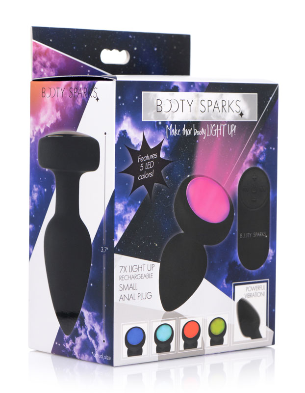 7X Light Up Rechargeable Anal Plug - Small - Image 11