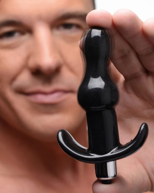 Bumpy Vibrating Anal Plug - Black - Image 2
