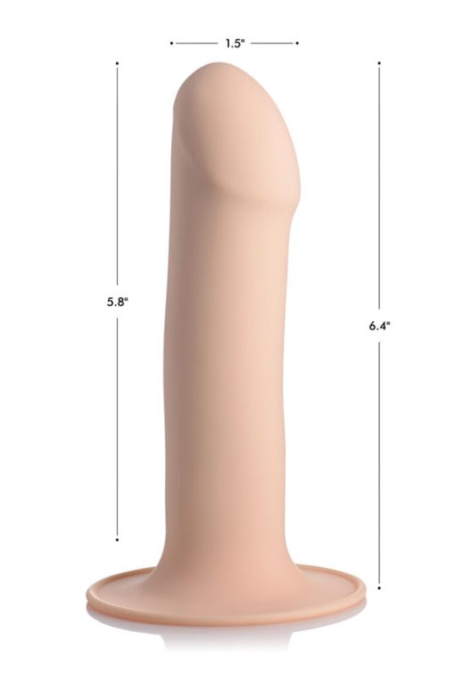 Squeezable Phallic Dildo - Beige - Image 3