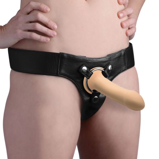 Squeezable Phallic Dildo - Beige - Image 8
