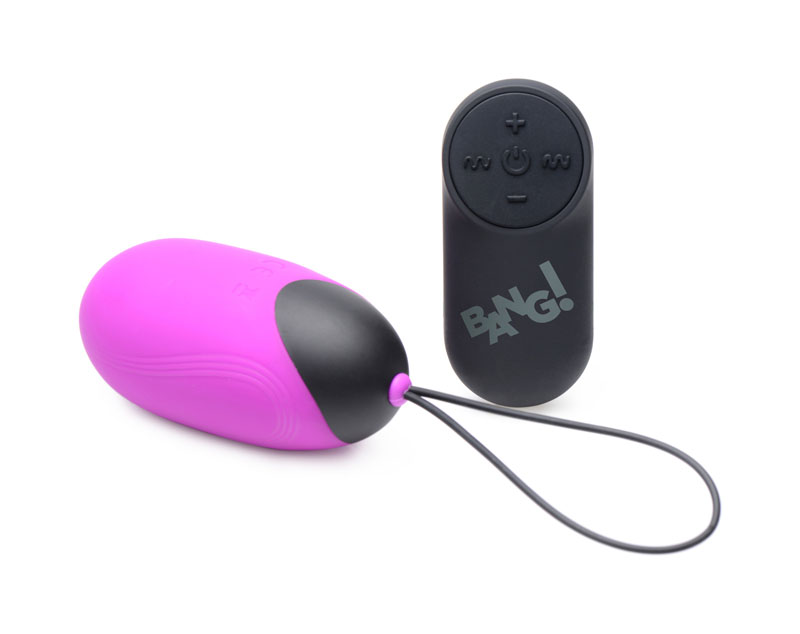 XL Silicone Vibrating Egg - Purple - Image 2